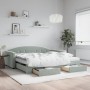 Sofá cama nido con cajones terciopelo gris claro 100x200 cm de vidaXL, Camas y somieres - Ref: Foro24-3197380, Precio: 479,27...