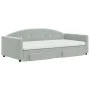 Sofá cama nido con cajones terciopelo gris claro 100x200 cm de vidaXL, Camas y somieres - Ref: Foro24-3197380, Precio: 472,09...
