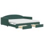 Sofá cama nido con cajones terciopelo verde oscuro 100x200 cm de vidaXL, Camas y somieres - Ref: Foro24-3197382, Precio: 470,...