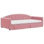 Ausziehbares Schlafsofa mit rosa Samtschubladen 100x200 cm von vidaXL, Betten und Lattenroste - Ref: Foro24-3197383, Preis: 4...