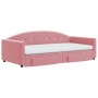 Sofá cama nido con cajones terciopelo rosa 100x200 cm de vidaXL, Camas y somieres - Ref: Foro24-3197383, Precio: 478,46 €, De...