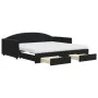 Trundle sofa bed with drawers black velvet 100x200 cm by vidaXL, Beds and slatted bases - Ref: Foro24-3197384, Price: 478,46 ...