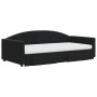 Sofá cama nido con cajones terciopelo negro 100x200 cm de vidaXL, Camas y somieres - Ref: Foro24-3197384, Precio: 484,38 €, D...