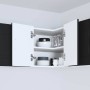 Armario de cocina mural con estante Negro 57 x 57 x 40 cm