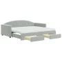 Sofá cama nido con cajones terciopelo gris claro 90x190 cm de vidaXL, Camas y somieres - Ref: Foro24-3197386, Precio: 443,22 ...