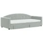 Sofá cama nido con cajones terciopelo gris claro 90x190 cm de vidaXL, Camas y somieres - Ref: Foro24-3197386, Precio: 443,22 ...