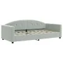 Sofá cama nido con cajones terciopelo gris claro 90x190 cm de vidaXL, Camas y somieres - Ref: Foro24-3197386, Precio: 443,22 ...