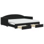 Sofá cama nido con cajones terciopelo negro 90x190 cm de vidaXL, Camas y somieres - Ref: Foro24-3197388, Precio: 449,42 €, De...
