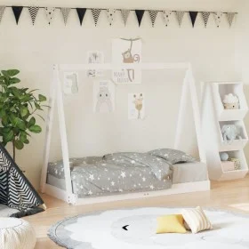 Estructura de cama para niños madera de pino blanco 70x140 cm by vidaXL, Cribs and beds for children - Ref: Foro24-834526, Pr...
