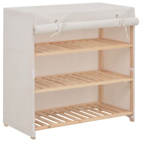 Schuhschrank mit weißem Stoffbezug 79x40x80 cm. von vidaXL, Schuhregale und Schuhorganisatoren - Ref: Foro24-248194, Preis: 7...