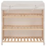 Mueble zapatero con funda de tela blanco 79x40x80 cm by vidaXL, Shoe racks and shoe organizers - Ref: Foro24-248194, Price: 6...