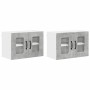 Armario de cocina mural 2 pcs Gris Concreto 60 x 31 x 40 cm