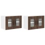 Armario de cocina mural 2 pcs Roble Marrón 60 x 31 x 40 cm