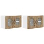 Armario de cocina mural 2 pcs Roble artesanal 60 x 31 x 40 cm