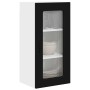 Armario de cocina mural con estante 2 pcs Negro 40 x 31 x 80 cm