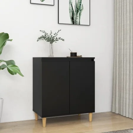 Aparador con patas madera contrachapada negro 60x35x70 cm de vidaXL, Aparadores - Ref: Foro24-806068, Precio: 63,27 €, Descue...