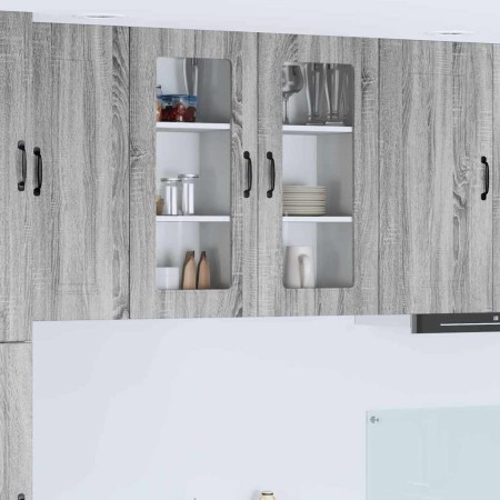 Armario de cocina mural 2 pcs Gris Sonoma 40 x 31 x 80 cm