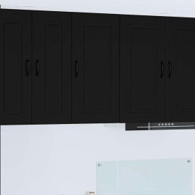 Armario de cocina mural con estante Negro 40 x 31 x 80 cm