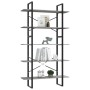 Estantería 5 pisos madera ingeniería gris hormigón 100x30x175cm