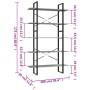 Estantería 5 pisos madera ingeniería gris hormigón 100x30x175cm