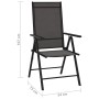 Neunteiliges Gartenmöbel-Set in Schwarz und Anthrazitgrau. von vidaXL, Gartensets - Ref: Foro24-3070643, Preis: 426,22 €, Rab...