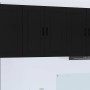 Armario de cocina mural con estante Negro 80 x 31 x 80 cm