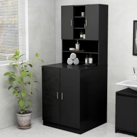 Mueble de lavadora negro