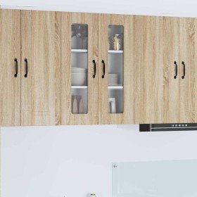 Armario de cocina mural con puerta Roble Sonoma 60 x 31 x 80 cm
