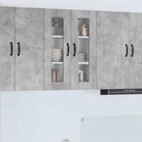 Armario de cocina mural Gris Concreto 60 x 31 x 80 cm