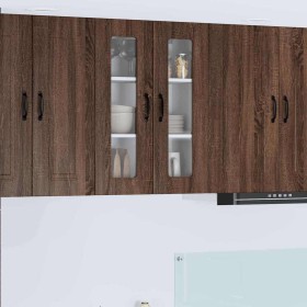 Armario de cocina mural con puerta Roble Marrón 60 x 31 x 80 cm