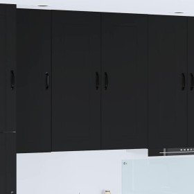 Armario de cocina mural con estante Negro 80 x 31 x 100 cm