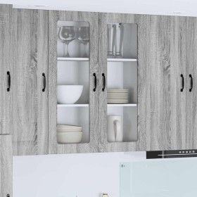 Armario de cocina mural con puerta Gris Sonoma 80 x 31 x 100 cm