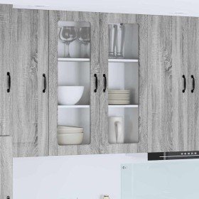 Armario de cocina mural con puerta Gris Sonoma 80 x 31 x 100 cm