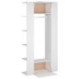 Muebles de recibidor 2 unidades madera contrachapada blanco