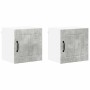 Armario de cocina mural 2 pcs Gris Concreto 40 x 31 x 40 cm