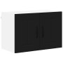 Armario de cocina mural con estante 2 pcs Negro 60 x 31 x 40 cm
