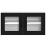 Armario de cocina mural con estante Negro 80 x 31 x 40 cm