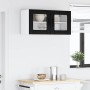 Armario de cocina mural con estante Roble Negro 80 x 31 x 40 cm