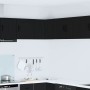 Armario de cocina mural con estante Negro 57 x 57 x 40 cm
