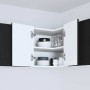Armario de cocina mural con estante Negro 57 x 57 x 40 cm