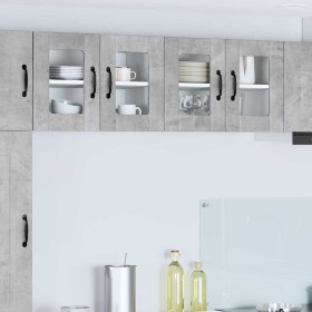 Armario de cocina mural 2 pcs Gris Concreto 60 x 31 x 40 cm