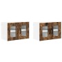 Armario de cocina mural 2 pcs Roble ahumado 60 x 31 x 40 cm