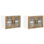 Armario de cocina mural 2 pcs Roble artesanal 60 x 31 x 40 cm