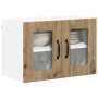 Armario de cocina mural 2 pcs Roble artesanal 60 x 31 x 40 cm