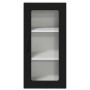 Armario de cocina mural con estante 2 pcs Negro 40 x 31 x 80 cm