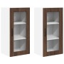 Armario de cocina mural 2 pcs Roble Marrón 40 x 31 x 80 cm