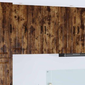 Armario de cocina mural 2 pcs Roble ahumado 30 x 31 x 80 cm