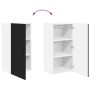 Armario de cocina mural con estante Negro 40 x 31 x 80 cm