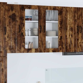 Armario de cocina mural Roble ahumado 80 x 31 x 80 cm