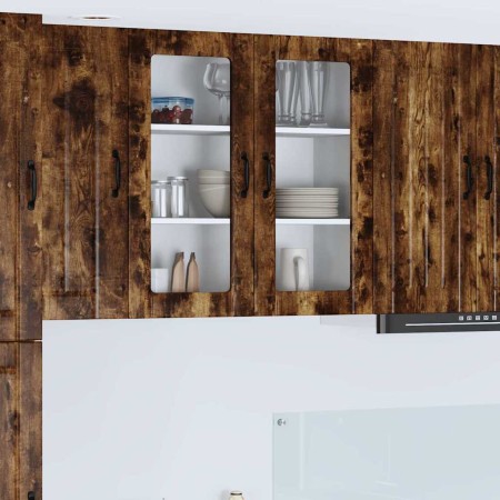 Armario de cocina mural Roble ahumado 80 x 31 x 80 cm